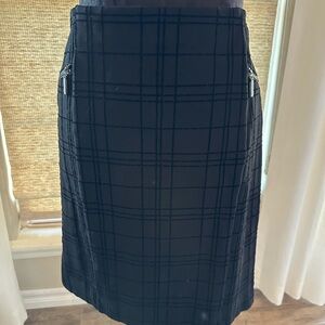 Alfani Black Checkered Pencil Skirt